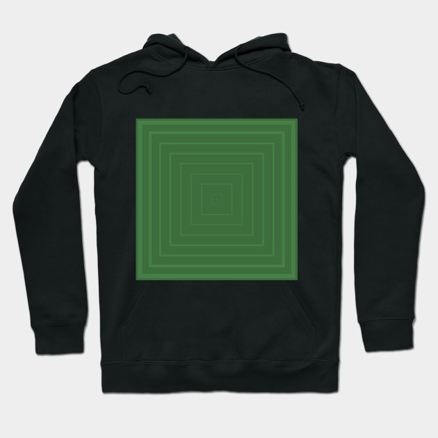 Bullseye Pattern no.6 Two Alternating Shades of Green Lines Hoodie by Neil Feigeles